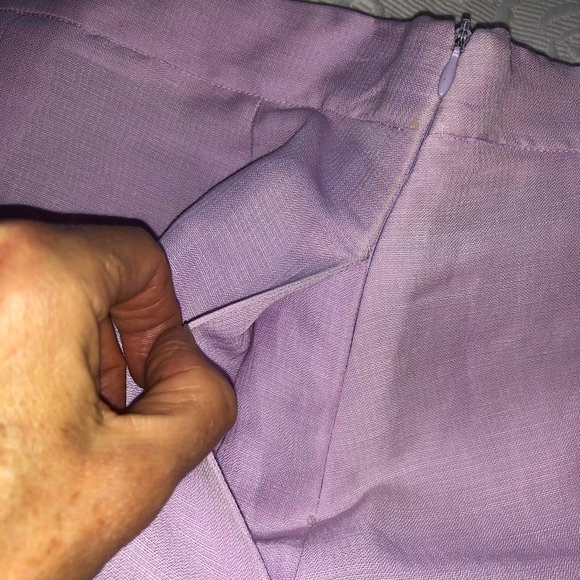 ZARA Lightweight Linen Pleated Midi Skirt Pink S - Picture 4 of 4